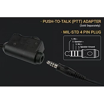 Тактична гарнітура PTT EARMOR M52 PTT for Motorola DP44xx, DP46xx, DP48xx series