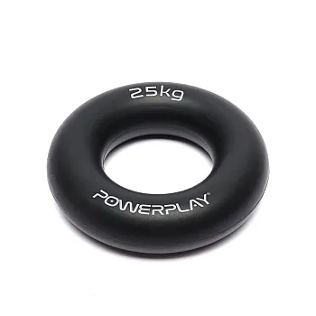 Еспандер кистьовий силіконовий PowerPlay PP-4324 Hand Grip Ring Hard 25 кг. Чорний