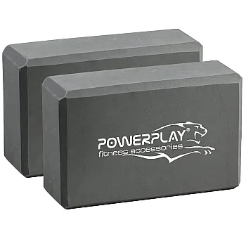 Блоки для йоги 2 шт. PowerPlay 4006 Yoga Brick EVA Сірі (пара)