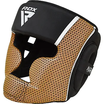 Боксерський шолом RDX AURA PLUS T-17 Black Golden XL