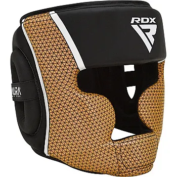 Боксерський шолом RDX AURA PLUS T-17 Black Golden XL