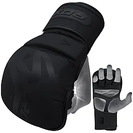 Рукавиці для ММА (Греплінгові рукавички) RDX T15 Noir Inner Matte Black L