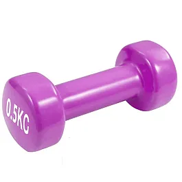Гантель вінілова PowerPlay 4125 Achilles 0.5 кг. Рожева (1шт.)