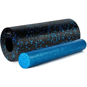Масажний набір PowerPlay PP_4015 EPP Foam Roller Set 4in1 (2-ва роли + 2-ва м'ячі) Чорно-синій