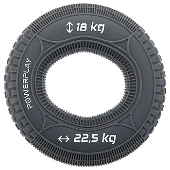 Еспандер кистьовий силіконовий PowerPlay PP-4330 Hand Grip Loops Medium 18-22,5 кг. Сірий