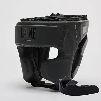 Боксерський шолом Leone CS435 BLACK Edition M (капа у комплекті)