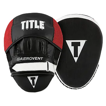 Лапи боксерські TITLE Boxing Aerovent Excel Incredi-Mitts 2.0 Black/Red/White