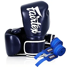 Боксерські рукавиці Fairtex BGV14 Blue 12 унцій (бинти в комплекті)