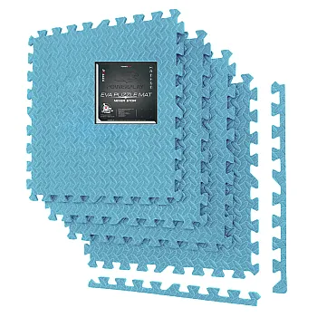 Мат-пазл (ластівчин хвіст) PowerPlay PP_4414 EVA Puzzle Mat 120x120x1.2 cм Блакитний