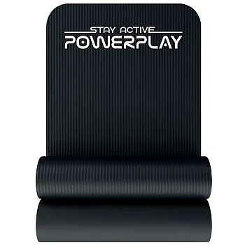 Килимок для йоги та фітнесу PowerPlay 4152 NBR Performance Mat Чорний (183x61x1)