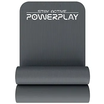 Килимок для йоги та фітнесу PowerPlay 4152 NBR Performance Mat Сірий (183x61x1)