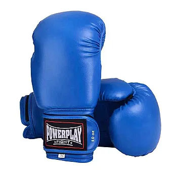Боксерські рукавиці PowerPlay 3004 Classic Сині 8 унцій