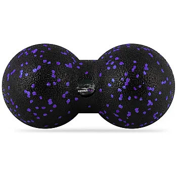 Масажний м'яч подвійний PowerPlay PP-4352 Epp foam peanut ball (d8*16cm.) Чорно/Фіолетовий
