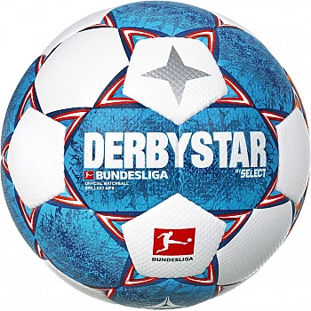 М’яч футбольний SELECT DERBYSTAR Bundesliga Brillant APS (163) біло/син/помар, 5