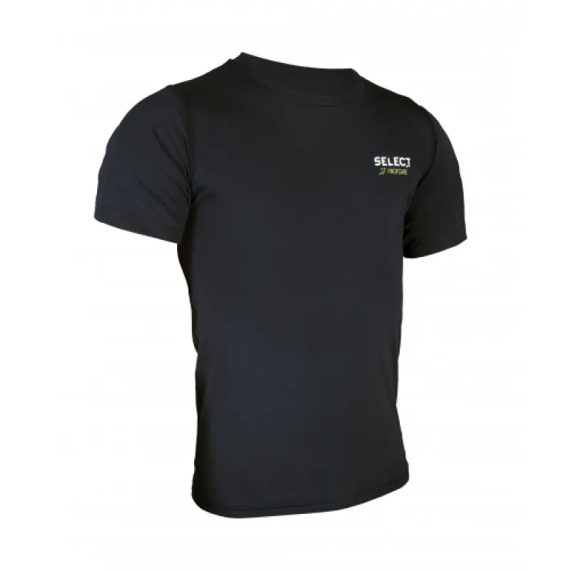 Термофутболка SELECT Compression t-shirt with short sleeves 6900  чорний, S фото товару