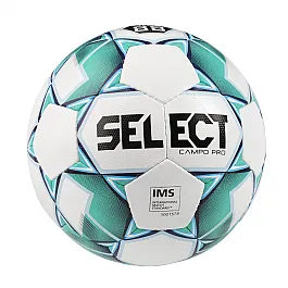 М’яч футбольний SELECT Campo Pro IMS (015) біл/зелен, 4