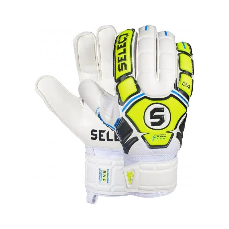 Рукавиці воротарські SELECT 34 Protection (329) біл/жовт/син, 9,5