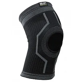 Наколінник SELECT Elastic Knee Support with Hole for Knee Cap (010) чорний, XL