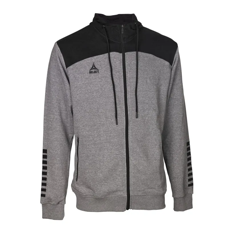 Толстовка SELECT Oxford zip hoodie сіро/чорн, 14 років