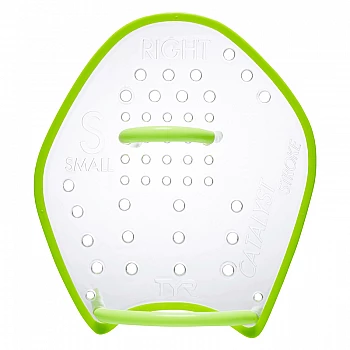 Лопатки для плавання TYR Catalyst Stroke Training Paddles, Зелений, S, CLEAR/ BLACK
