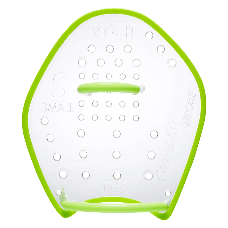 Лопатки для плавання TYR Catalyst Stroke Training Paddles, Зелений, S, CLEAR/ BLACK