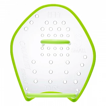 Лопатки для плавання TYR Catalyst Stroke Training Paddles, Зелений, S, CLEAR/ BLACK