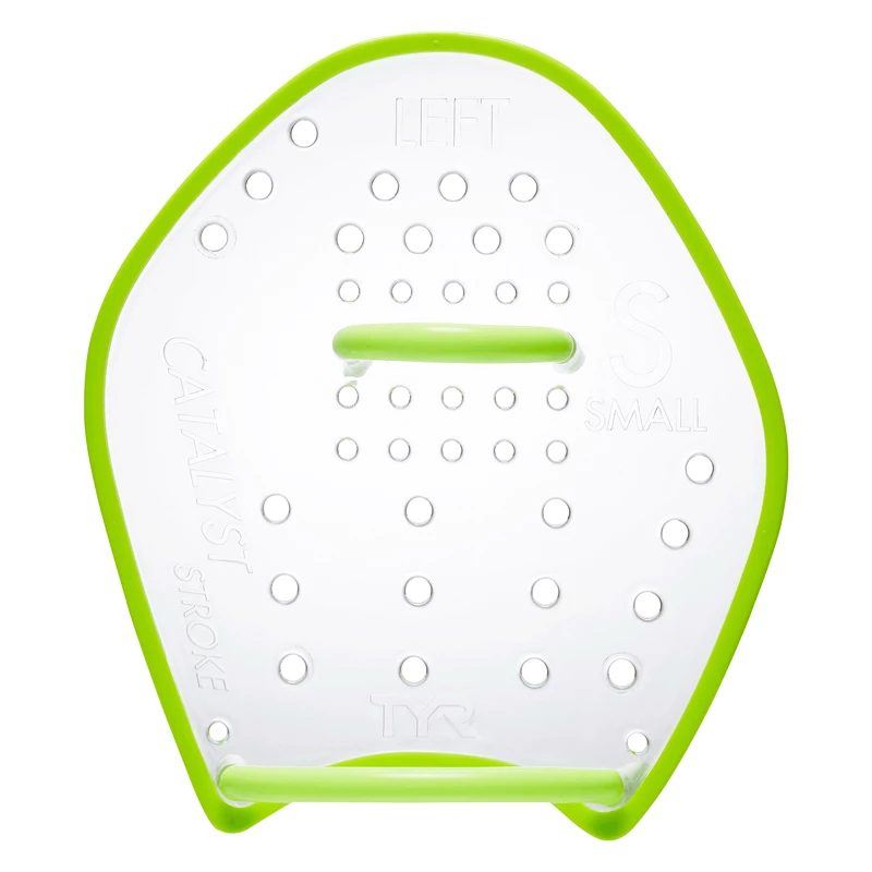 Лопатки для плавання TYR Catalyst Stroke Training Paddles, Зелений, S, CLEAR/ BLACK