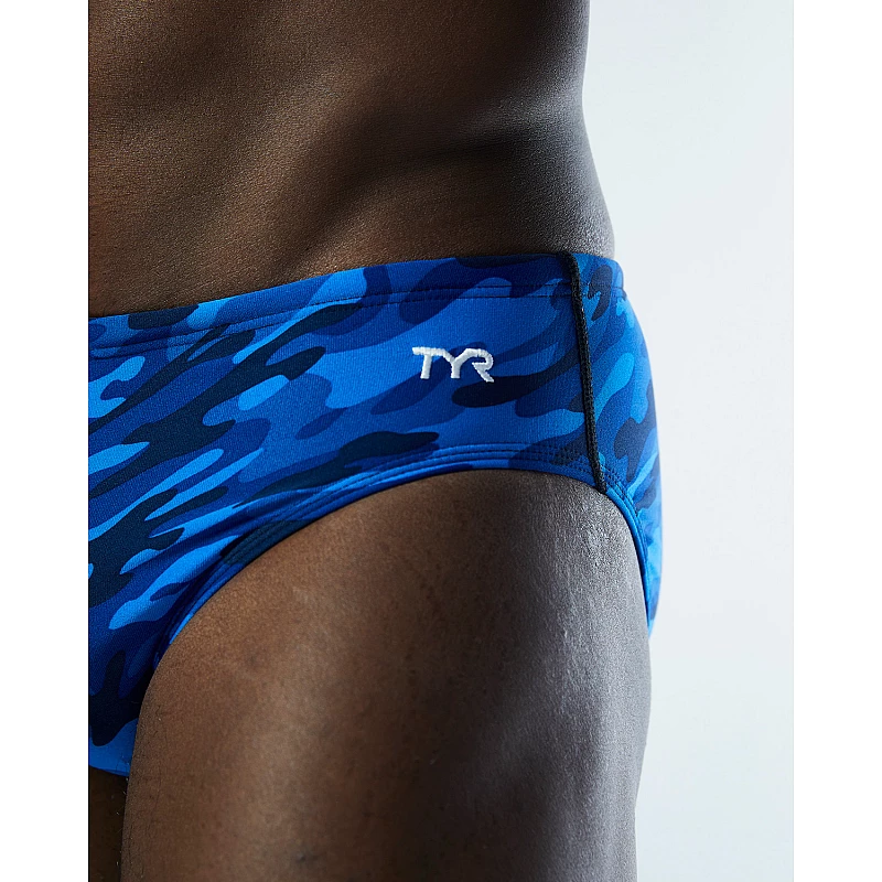 Чоловічі плавки TYR Men's Camo Racer, Blue, 28, Blue