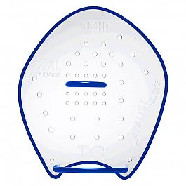 Лопатки для плавання TYR Catalyst Stroke Training Paddles, Синий, XXL, CLEAR/ BLACK
