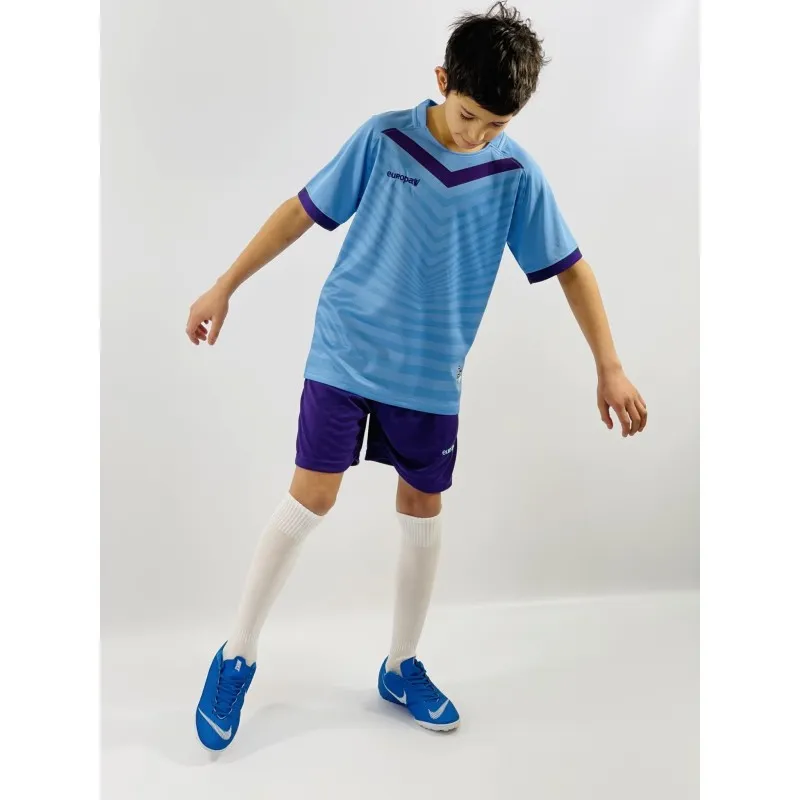 Футбольная форма детская (kid) Europaw 026 голубо-фиолетовая [2XS] фото товару