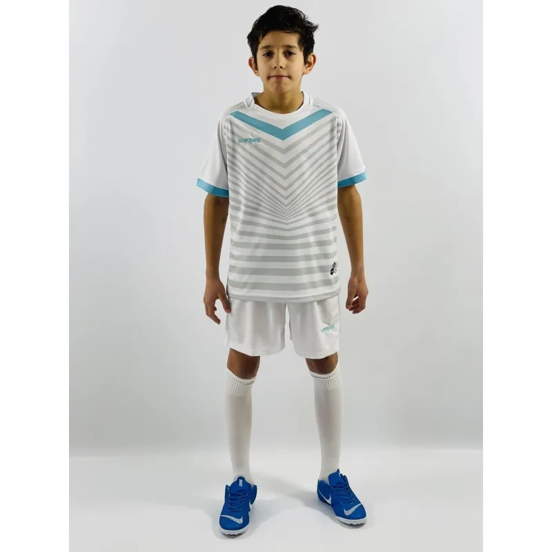Футбольная форма детская (kid) Europaw 026 бело-голубая [2XS] фото товара
