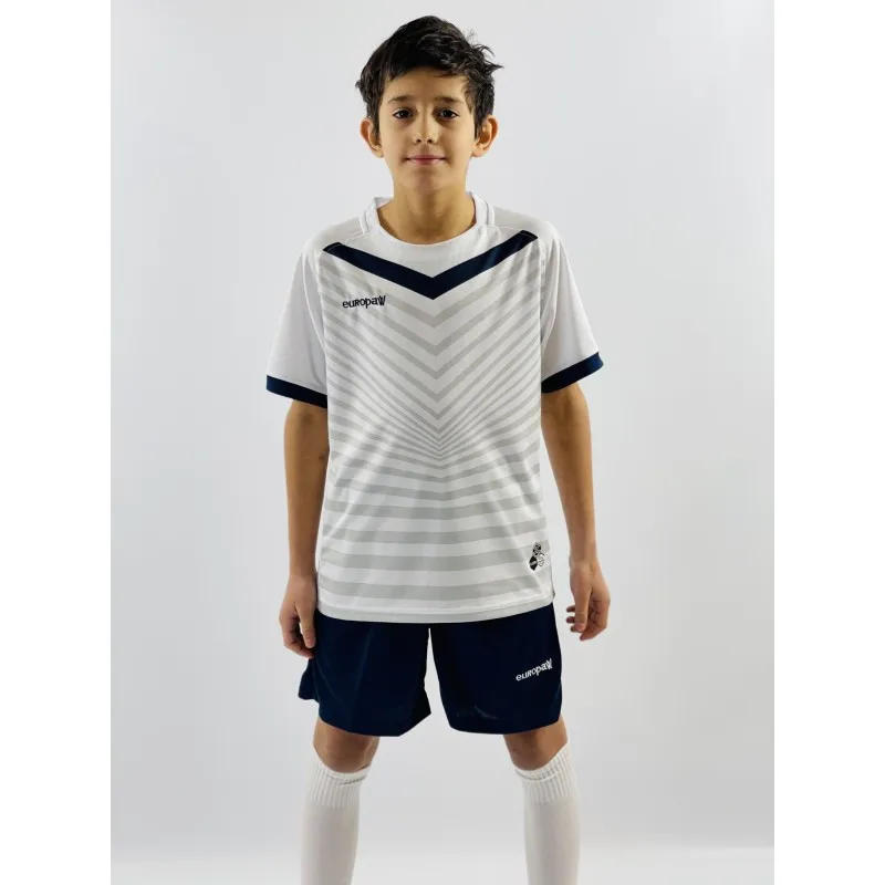 Футбольная форма детская (kid) Europaw 026 бело-т.синяя [2XS] фото товару