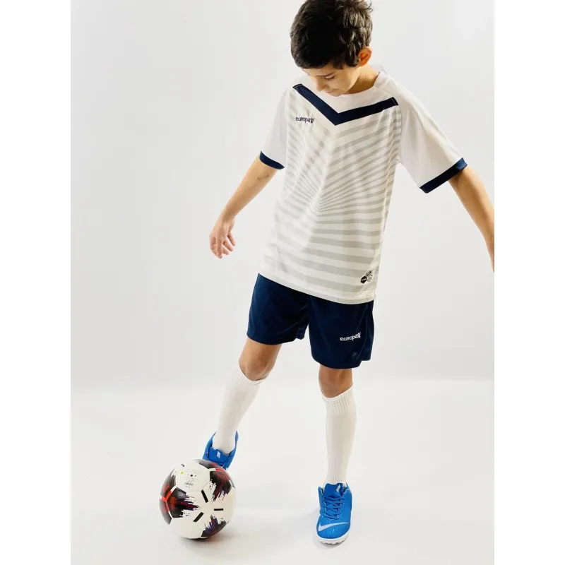 Футбольная форма детская (kid) Europaw 026 бело-т.синяя [2XS] фото товару