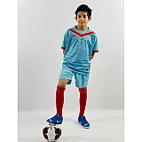 Футбольная форма детская (kid) Europaw 026 бирюзово-красная [2XS] фото товару