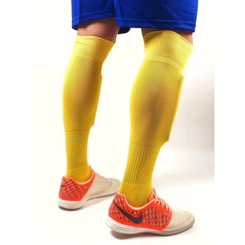 Гетры футбольные Europaw желтые с трикотажным носком [41-45] фото товару