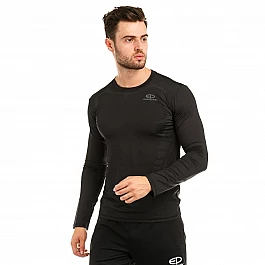 Футболка компрессионная Europaw ls top черная [XS]