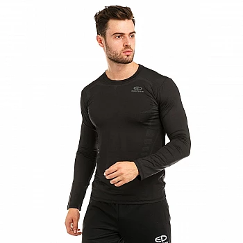 Футболка компрессионная Europaw ls top черная [XS]