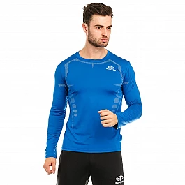 Футболка компрессионная Europaw ls top синяя [XS]