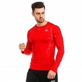 Футболка компрессионная Europaw ls top красная [XS]