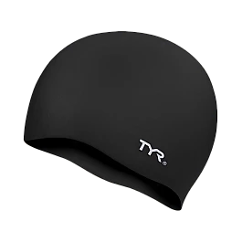 Шапочка для плавання TYR Wrinkle Free Silicone Swim Cap, Black, Onesize, Black