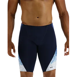 Чоловічі купальні плавки-джаммери TYR Men's Geoscope Blade Jammer, Blue/White, 30, Blue/White