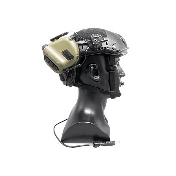 Активні навушники EARMOR M32H for ARC Helmet Rails олива