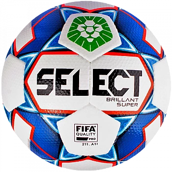 М’яч футбольний SELECT Brillant Super ПФЛ (012) біл/синій, 5