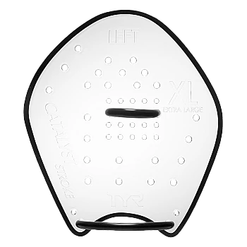 Лопатки для плавання TYR Catalyst Stroke Training Paddles, Черный, XL, CLEAR/ BLACK