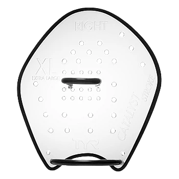 Лопатки для плавання TYR Catalyst Stroke Training Paddles, Черный, XL, CLEAR/ BLACK