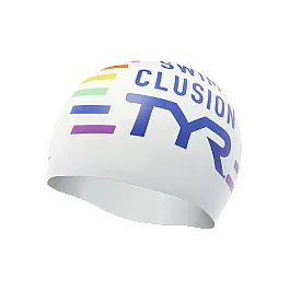 Шапочка для плавання TYR Swim Clusion Silicone Swim Cap, White/Multi, Onesize, White/Multi