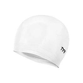 Шапочка для плавання TYR Latex Swim Cap, White, Onesize, White