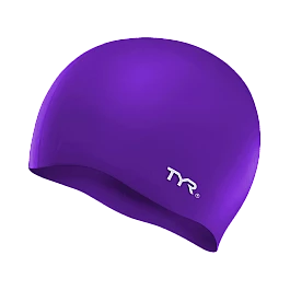 Шапочка для плавання TYR Wrinkle Free Silicone Swim Cap, Purple, Onesize, Purple