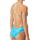 Купальник TYR Training Sandblasted Womens Cutoutfit, Блакитний, 30, Turquoise/White