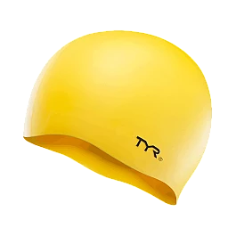 Шапочка для плавання TYR Wrinkle Free Silicone Swim Cap, Yellow, Onesize, Yellow
